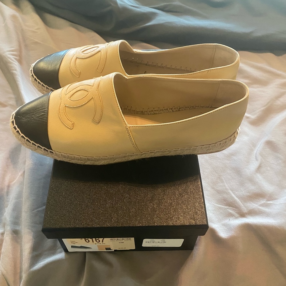 Chanel Loafers, Tan and black.. “Like New” - Picture 2 of 5